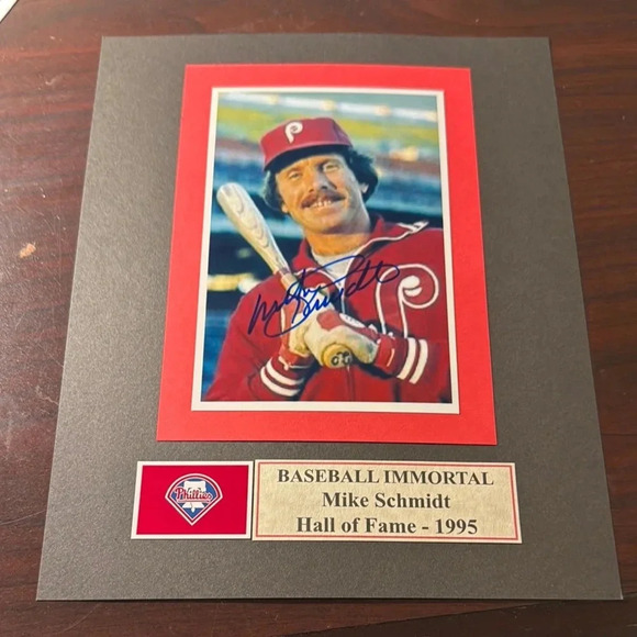 Baseball Immortal Mike Schmidt Hall of Fame 1995 Plaque - Red - Picture 1 of 1